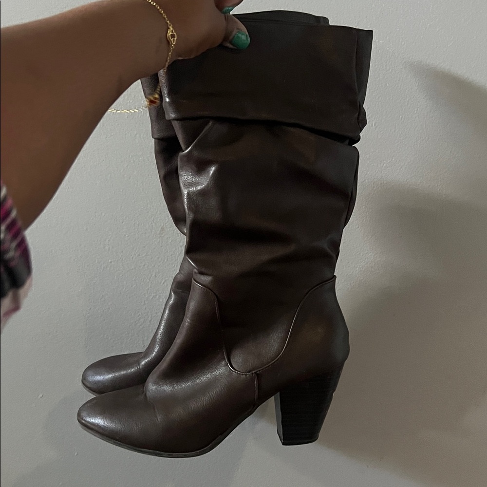 Esprit Dark Brown Heeled Boots
